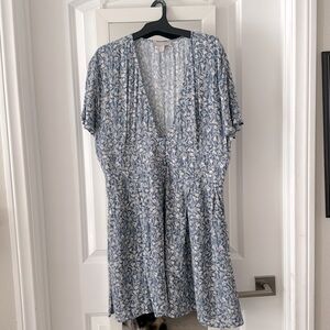 Chelsea28 light blue floral shorts romper